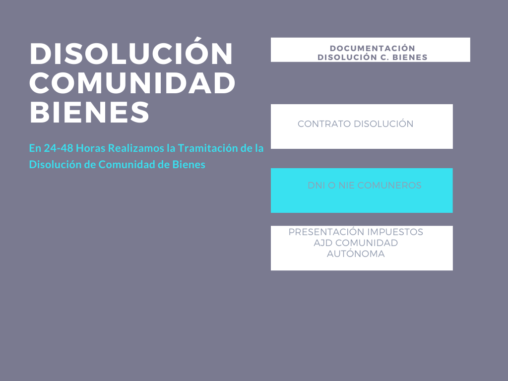 disolución comunidad de bienes