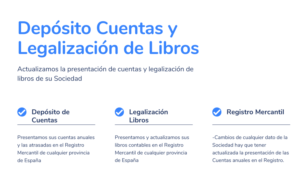 Deposito y legalización cuentas anuales registro mercantil